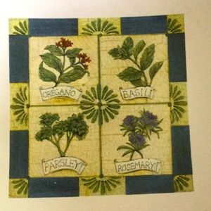 HERBS 🌱 VTG Over and Back HERBS Portugal Pasta🍝 SALAD SERVICE BOWL